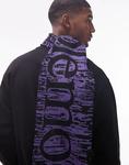 Шарф с логотипом No Problemo Glitch фиолетового цвета - фото 3