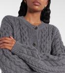 Кардиган из кашемира Ditte с узором "косичка" Lisa Yang, Graphite - фото 4