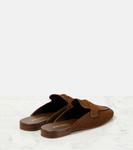 Логотип замшевые мюли Prada, Cacoa - фото 2