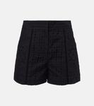 Фабиан декорированные хлопковые шорты Veronica Beard, черный - фото