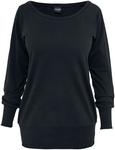 Толстовка Urban Classics Ladies Wideneck Crewneck, черный - фото 3