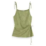 Блузка Scotch & Soda Draped Wrap sleeveless, зеленый - фото 3