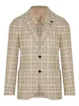 Клетчатый пиджак на двух пуговицах Lardini, нейтральный - фото