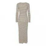 Платье Pieces Iris long sleeve long, бежевый - фото 4