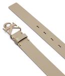 Ремень женский Calvin Klein Jeans кожаный с логотипом, бежевый - фото 2