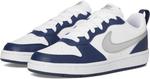 Кроссовки Nike Kids  Court Borough Low Recraft, White/Metallic Silver/Deep Night - фото