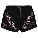 Шорты Hellstar Waxed Nylon Athletic Shorts, черный - фото