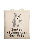 Сумка для переноски Mr & Mrs Panda Panda Bester Mitbewohner der Welt m, кремовый - фото