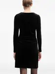 Платье мини с длинными рукавами и перекрученным элементом Dkny, черный - фото 3