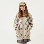 MLB Бейс лого джемпер Unisex бежевый - фото 7