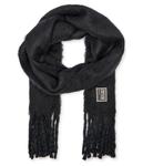 Шарф мужской Versace Jeans Couture с кисточками, черный - фото