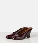 Кожаные мюлены Colt 75 на платформе Khaite, Bordeaux - фото 4