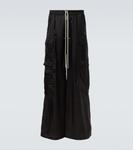 Каргобрюки Cargobelas в стиле твил Rick Owens, черный - фото