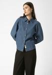 Блуза Soaked in Luxury Button-down blouse, Medium Blue Denim/Blue Denim - фото