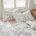 ZUIAI Хлопковая наволочка с мелким принтом и бантом - фото