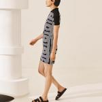 Платье женское Hermes с узорами, белый - фото 4