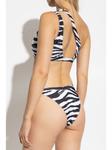 Moschino плавки бикини с принтом зебра, черный - фото 2
