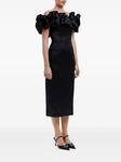 POST MERIDIEM платье миди Meringue, черный - фото 3
