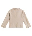 Льняной и хлопковый блейзер Aristide Bonpoint, Praline - фото 4