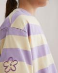 WE Fashion Футболка в цвете крем и светло-фиолетовый - фото 6