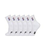 Мужские носки до середины икры NBA, набор из 6 пар, 2 упаковки (белый) - фото