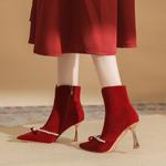 Ботильоны женские красный Ainer-Cat - фото 3