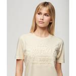 Футболка с коротким рукавом Superdry Embossed Vl Relaxed, бежевый - фото 3