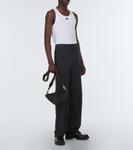 Вышитый хлопковый жилет Prada, белый - фото 2