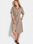 Goldner Летнее платье в темно-бежевом цвете - фото 4