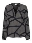 Блузка Kaffe, цвет black/white graphic lines - фото 4