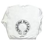 Толстовка Chrome Hearts Horseshoe Logo Crewneck White, белый - фото 2
