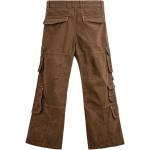 Брюки карго мужские коричневые ZARA - фото 3