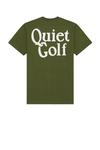 Футболка Heritage stack tee от Quiet Golf, olive - фото