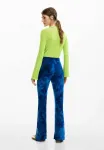 Брюки с цветочным рисунком Desigual, Blue - фото 3
