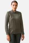 Блуза MIT STEHKRAGEN Alba Moda, оливковый - фото