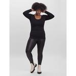 Футболка Vero Moda Paxi Soft Long Sleeve U Neck, черный - фото 4