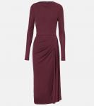 Платье миди из креп-джерси с драпировкой Erdem, Elderberry - фото