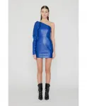 Платье на одно плечо Rotate Birger Christensen, синий - фото 4