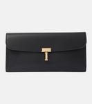 Кожаный кошелек T-Lock Toteme, черный - фото