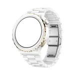 IBOANN Часы Strap Huawei Compatibility Ceramic Material, Three-bead ceramic convex (screw) - white (silver buckle) - фото 3