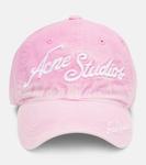Бейсболка из хлопкового твила с логотипом Acne Studios, Bubble Pink - фото