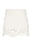 Мини-юбка с люверсами Isabel Marant, белый - фото