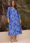 Повседневное платье LEAF PRINT SWING Evans, синий - фото 4