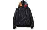Куртка BAPE Leather Shark на молнии A Bathing Ape, черный - фото 3