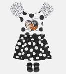 Хлопковые шорты в горошек Monnalisa, черный - фото 2