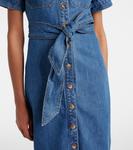 Платье-рубашка из хлопка в полоску Veronica Beard, Cornflower - фото 5