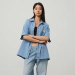 MLB Рубашка Base Logo Unisex Light Blue - фото 9