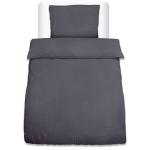 Комплект постельного белья meline из сирсакера, 2 предмета Beautissu, серый - фото