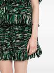 Sacai шорты с бахромой, зеленый - фото 5