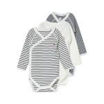 Боди NAISS 3 PACK Petit Bateau, цвет marshmallow/smoking - фото 4